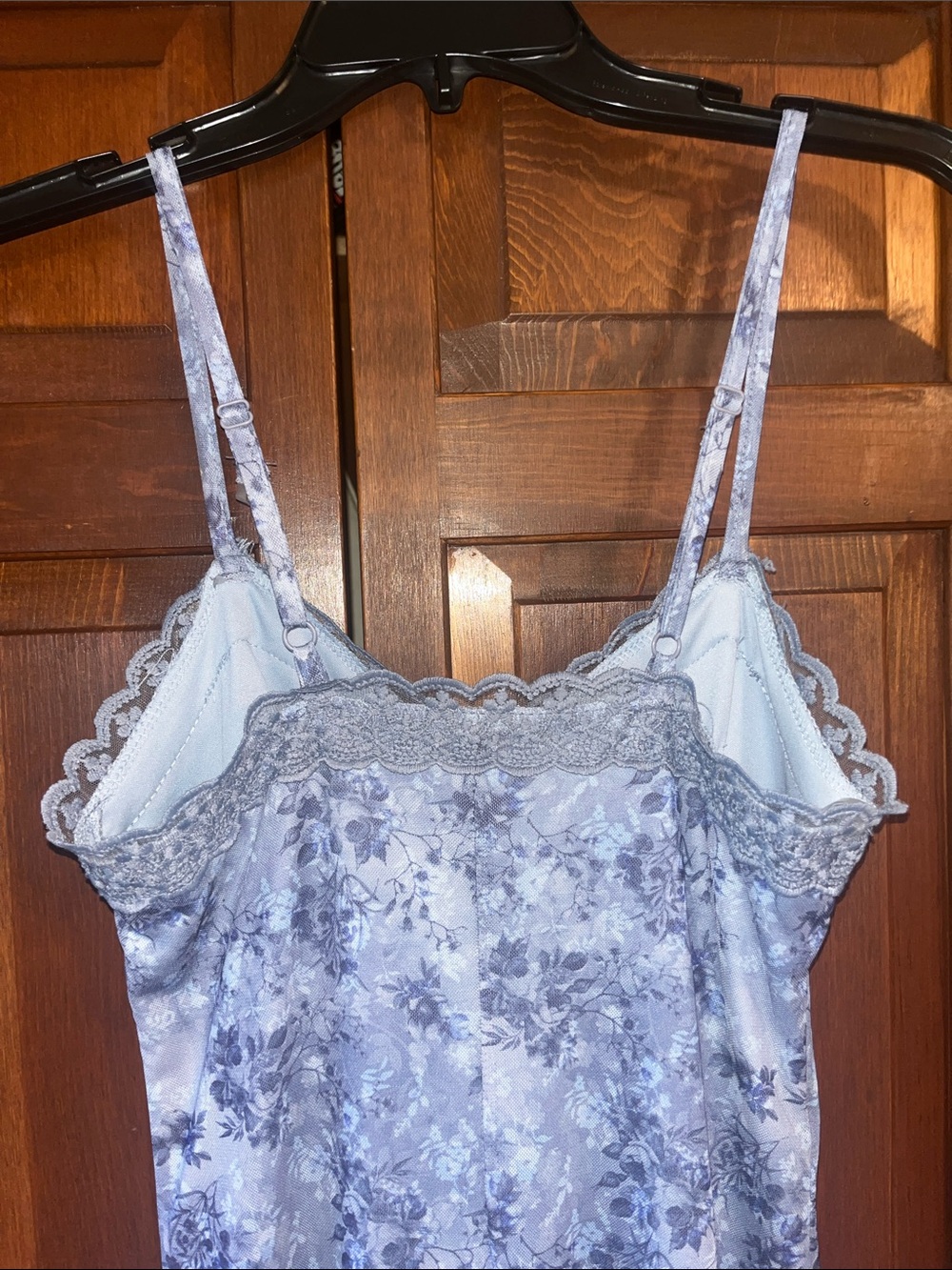 No Boundaries Blue Floral Lace-Trim Long Dress - Picture 7 of 7
